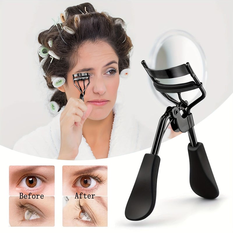 16 Piece Portable Eyelash Curler and Pads Set Gold Black Stainless Steel Curved Handle Eyelash Curl Tool No Harm To Eyelashes For Women - Image 4