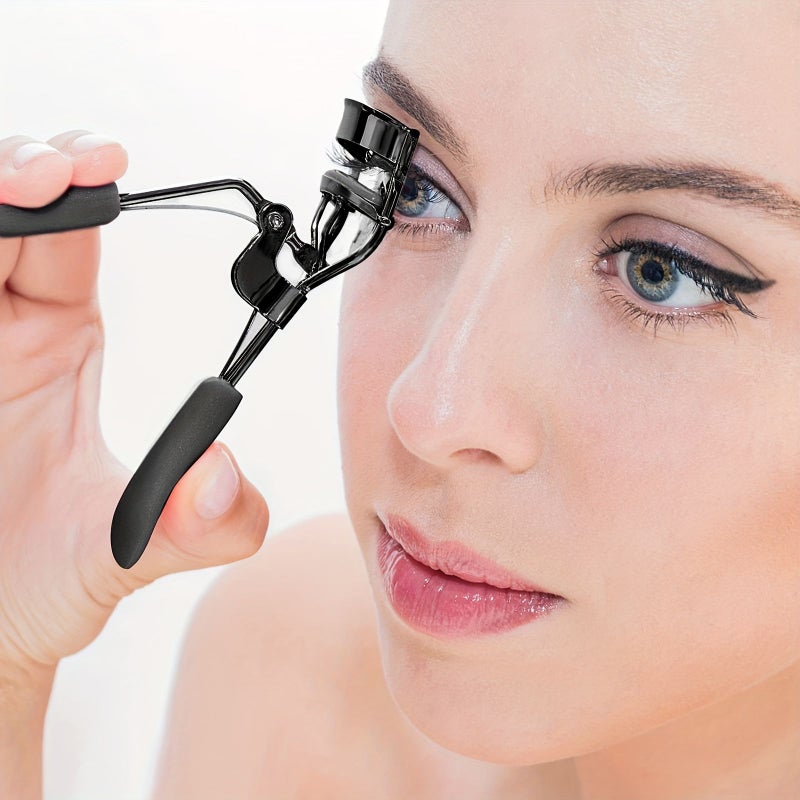 16 Piece Portable Eyelash Curler and Pads Set Gold Black Stainless Steel Curved Handle Eyelash Curl Tool No Harm To Eyelashes For Women - Image 5