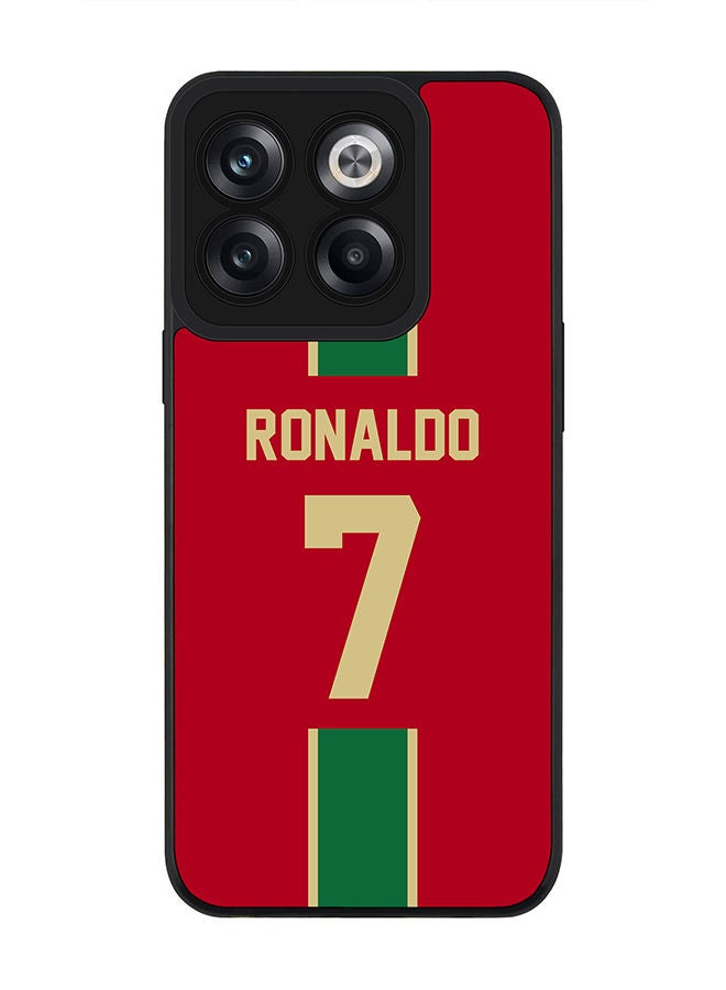 Stylizedd Rugged Black edge case for OnePlus Ace Pro Slim fit Soft Case Flexible Rubber Edges Anti Drop TPU Gel Thin Cover - Football Team - Portugal Player Name - Ronaldo - Image 1