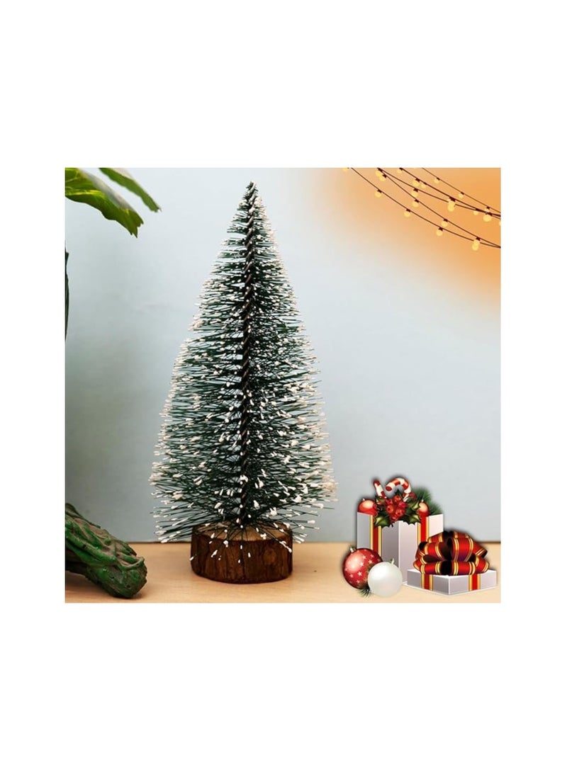 "Christmas tree with snow | 20 cm tall trees | Tree with wooden base | Crystal pine tree | Christmas tree for home decor, corporate gifts, and Christmas celebrations." - Image 3