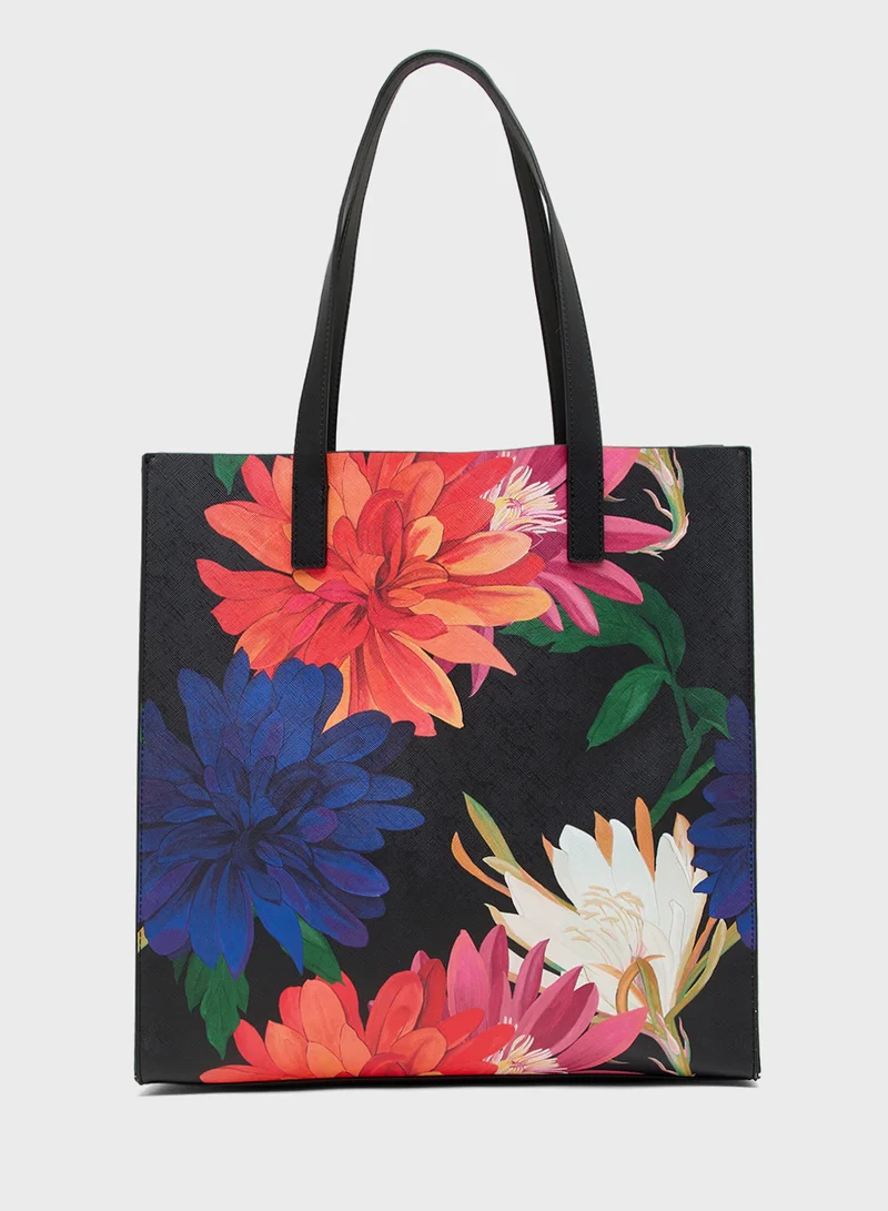 Ted Baker Printed Dahlia Large Icon Tote
