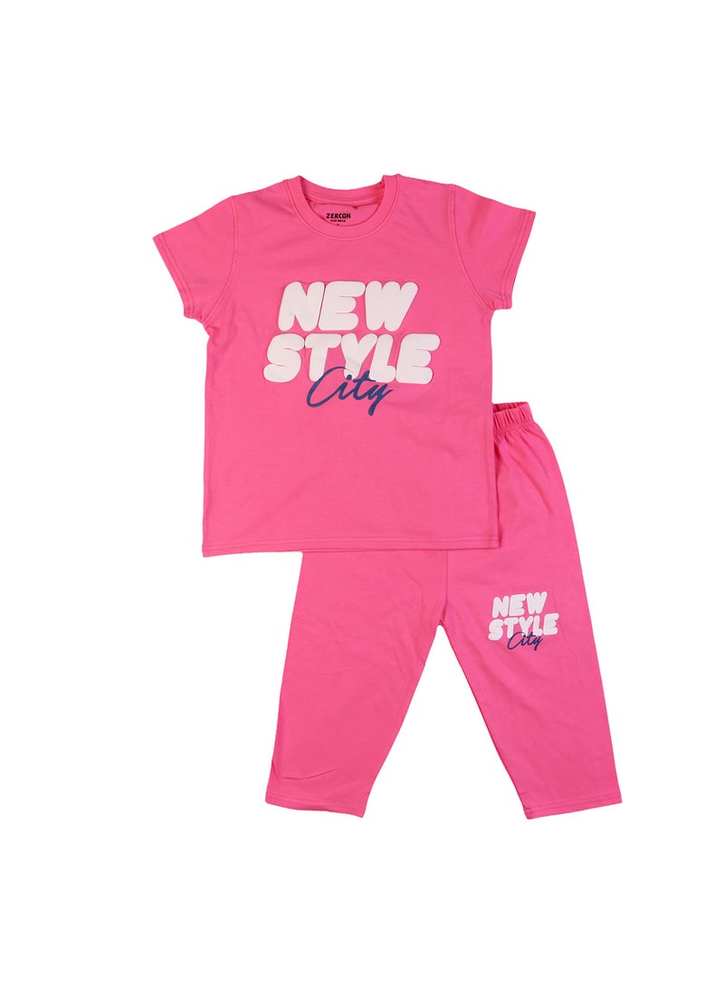 Zercon Summer Pajama Set for Girls 8211 - Image 1