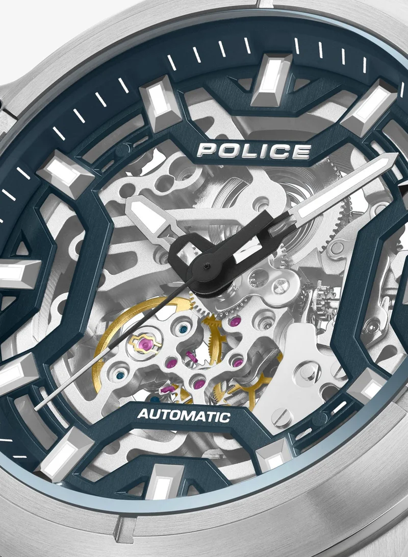 Police  Luang 45mm Men's Automatic Watch with Blue Leather  Strap for Men | Best Price UAE