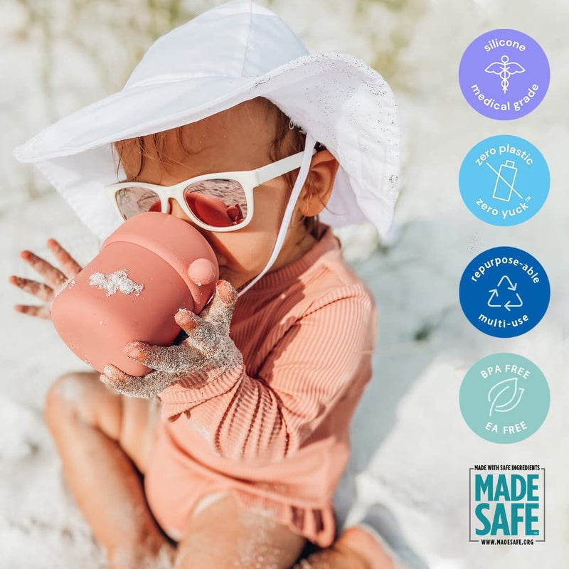 Pura my-my Silicone Sippy Cup 5oz/150ml - Training Cup, Reusable, Platinum Food Grade Medical Grade, Spill Proof Cups for Kids, Toddlers, Babies & Infants (Slate) - Image 5