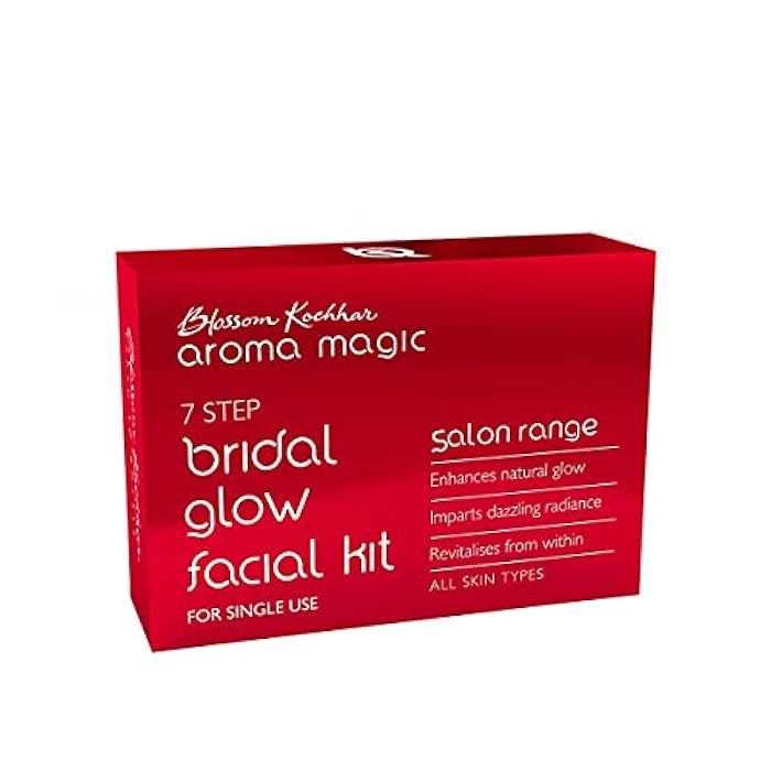 Aroma Magic Bridal Glow Facial Kit - Single Use | 7 Steps Skincare Set | Revitalize Dull & Tired Skin | Enhances Natural Glow | for All Skin Types - Image 1