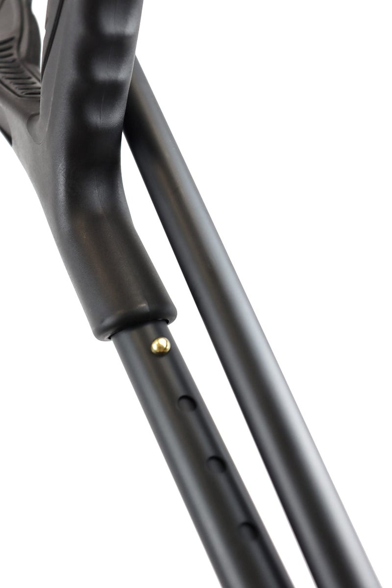 PEPE Mobility Folding Crutch for Adults (x1 Unit), Open Cuff, Adjustable Height, Aluminium, Orthopaedic, Elbow Crutches Women and Men, Black - Image 4
