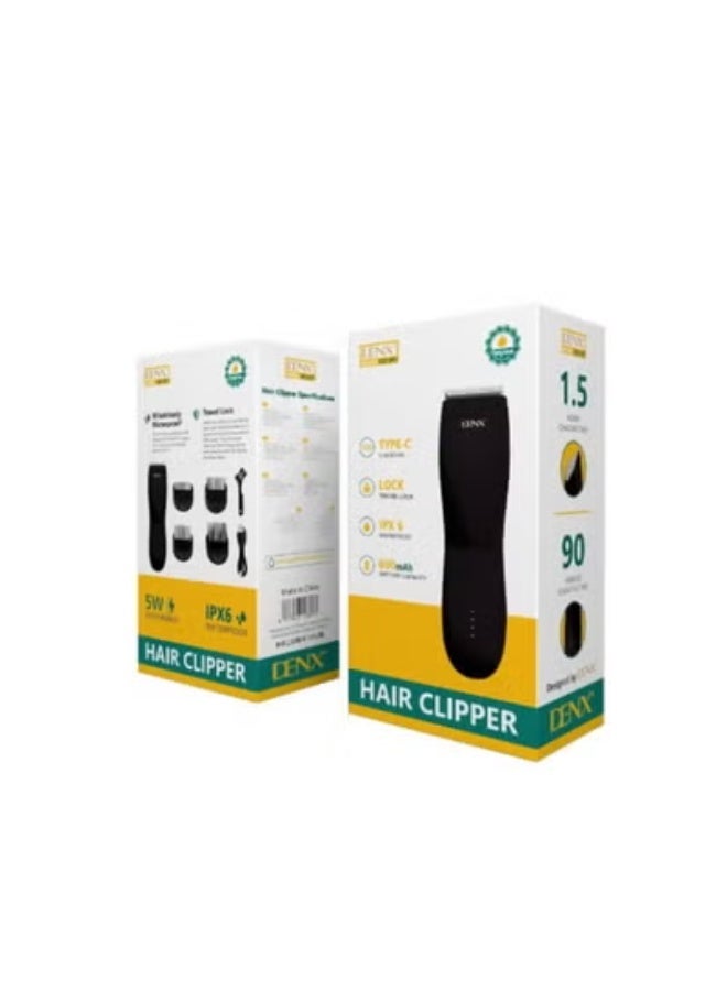 Denx Waterproof Body Hair Clipper Black - Image 1