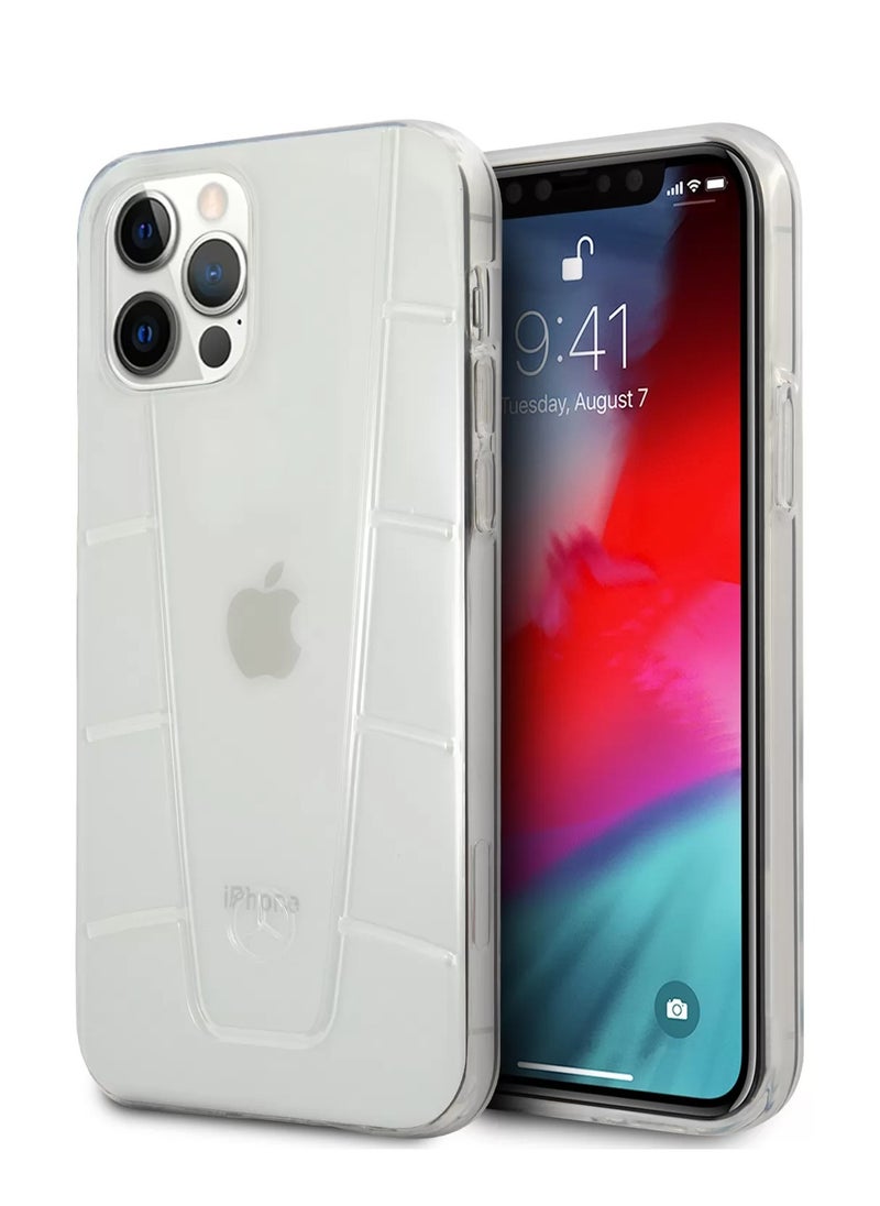 Mercedes-Benz - iPhone 12 / 12 Pro 6.1inch Transparent Design with Embossed Detailing / Shock Absorption / Officially Licensed / Slim and Lightweight- Clear - Image 1