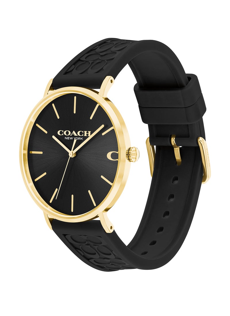 COACH - Round Analog Men's Black Case Watch - 14602633 - Image 1