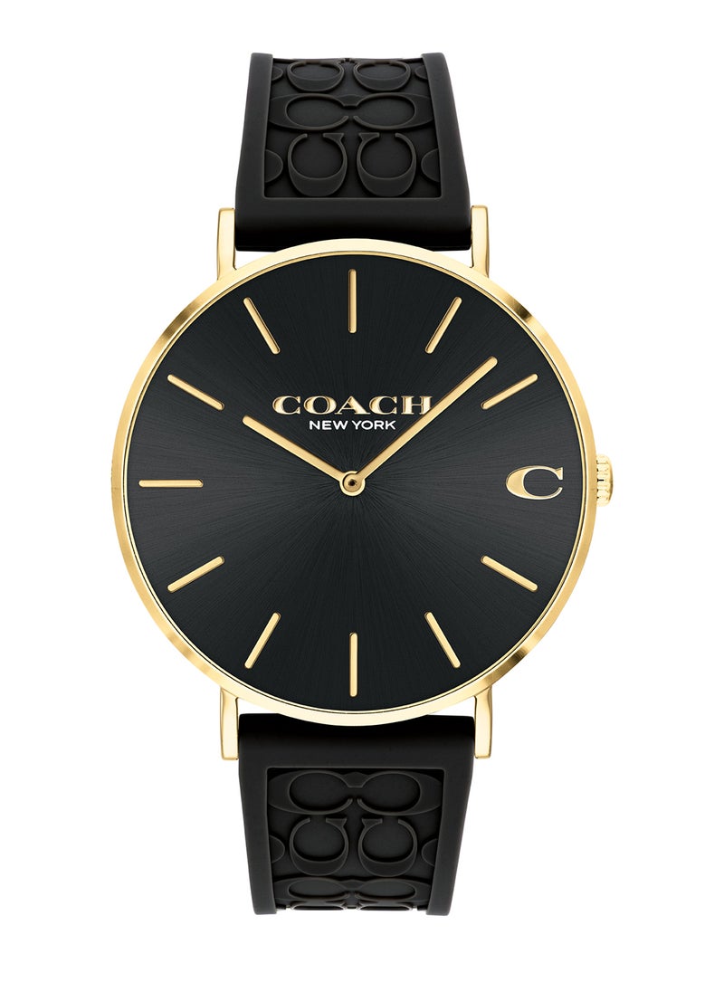 COACH - Round Analog Men's Black Case Watch - 14602633 - Image 1