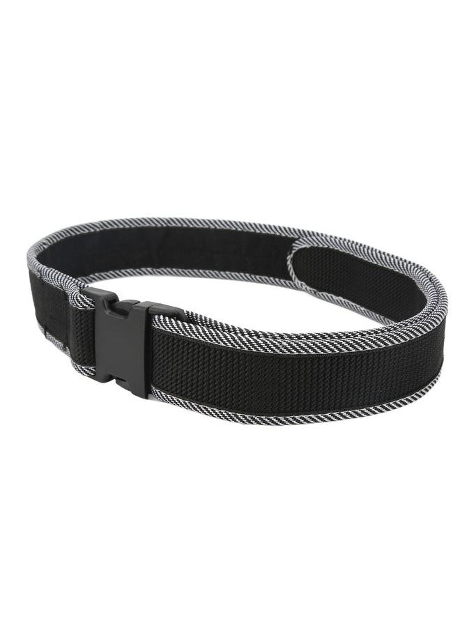 Thoraya - Electrician's Belt Multi Function Tool Belt for Electrical Technician Tool Pouch Adjustable Thickened Nylon Waist Belt Black with White Stripe Edging - Image 1