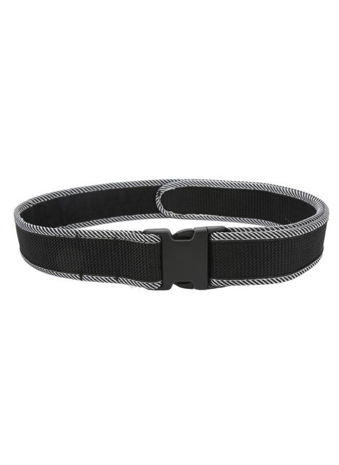 Electrician's Belt Multi Function Tool Belt for Electrical Technician Tool Pouch Adjustable Thickened Nylon Waist Belt Black with White Stripe Edging