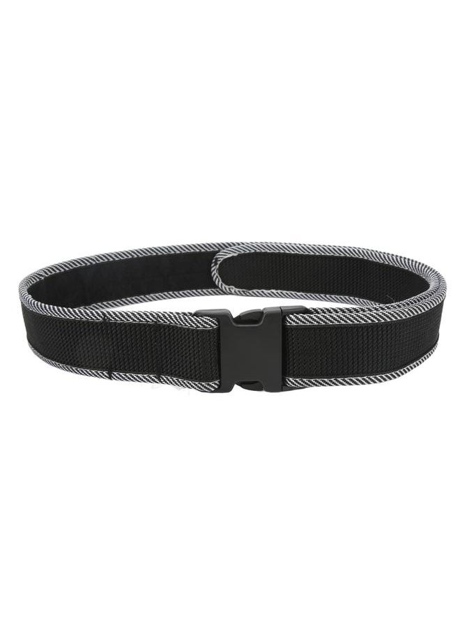 Thoraya - Electrician's Belt Multi Function Tool Belt for Electrical Technician Tool Pouch Adjustable Thickened Nylon Waist Belt Black with White Stripe Edging - Image 1