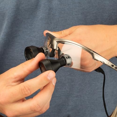 Practicon TTL Easy Size 2.5X Loupes Kit, Measure and Size Through The Lens Loupes, Silver Frame - Image 4