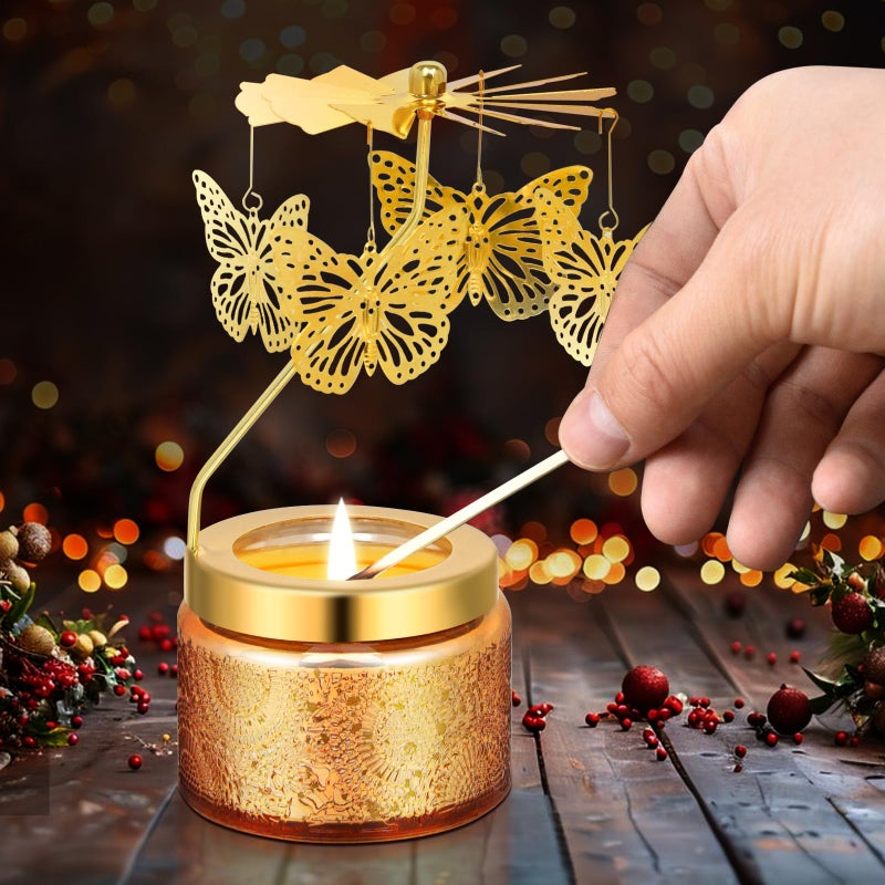 Kunrsug Butterfly Rotating Scented Candles Gift Set For Birthdays  Christmas  Thanksgiving  Or As A Unique Present For Your Mom  Sister  Girlfriend  Colleagues  Friends  Or A Dear Friend - Image 3