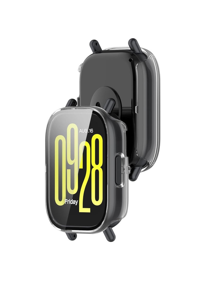 Case Compatible with Redmi Watch 5 Lite,All-Round Shockproof Hard PC Protective Case with Screen Protector,Clear - Image 3