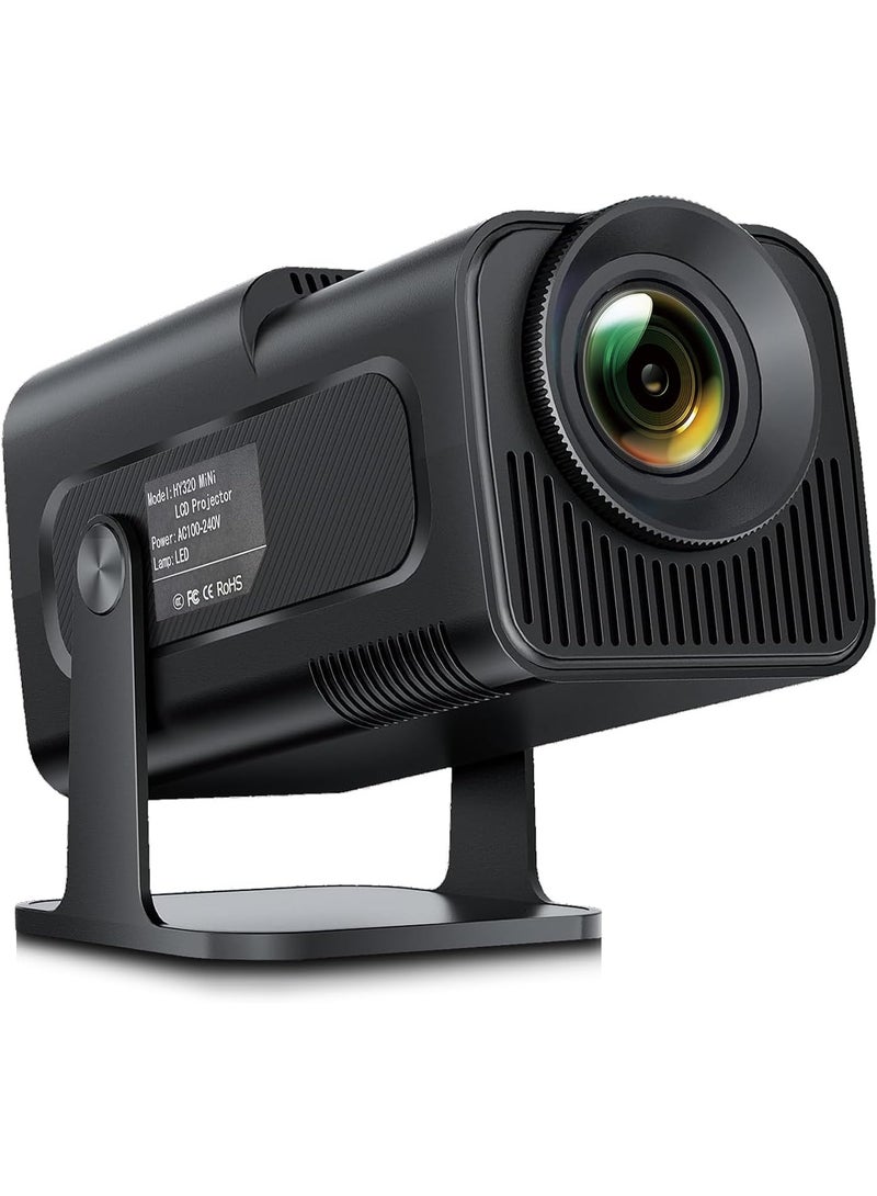 Portable Projector, HY320 Mini Projector with WiFi and Bluetooth, Support 4K 1080P with Dual-Band WIFI6 BT5.0 Android 11, Smart TV Projector Auto Keystone Correction for Phone/TV Stick/Laptop - Image 1