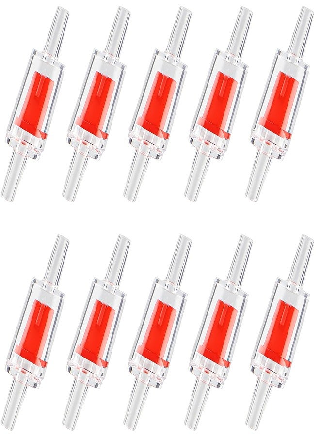 MoonOrange 10PCS Aquarium Air Check Valve, One Way Non-Return Check Valve for Aquarium Air Pump, for 3/16 Inch Airline Tubing, Fish Tank Accessories (Red) - Image 1