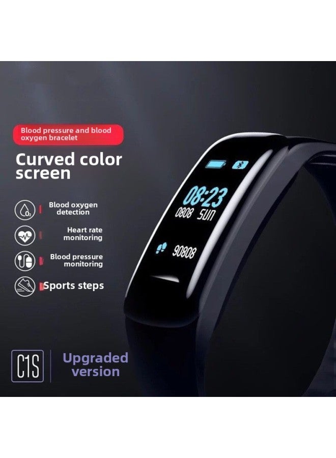 Smart Bracelet C1s Blood Pressure Heart Rate Waterproof Color Screen Bluetooth Pedometer Sports Bracelet Watch Direct Sale-Colour:Purple - Image 3