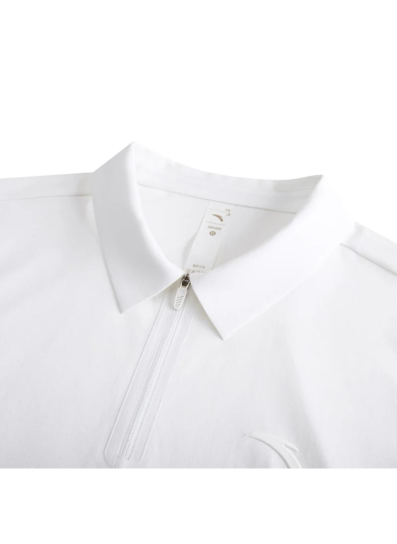 Anta White Quick-Dry Polo | Men’s Cooling Business Performance Shirt/Quick-Dry Comfort · Soft Touch · Business-to-Sport Versatility for Men | Best Price UAE