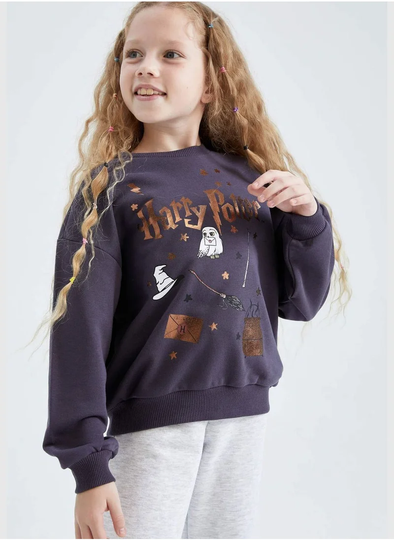 DeFacto Girl Harry Potter Licenced Long Sleeve Knitted Sweatshirt