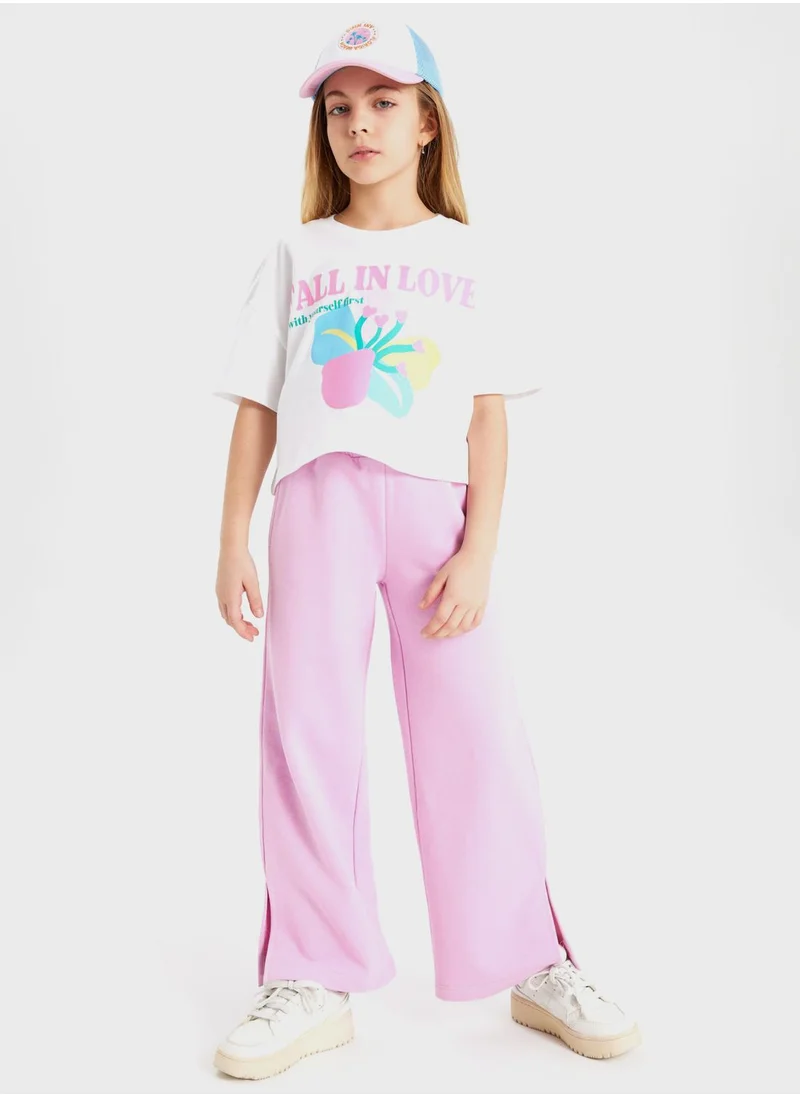 ديفاكتو Flower Short Sleeve T-Shirt