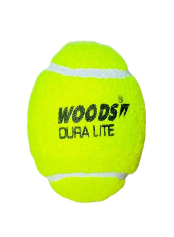 WOODS DURA LITE Cricket Tennis Balls, Yellow (Pack of 6) (6) - Image 1