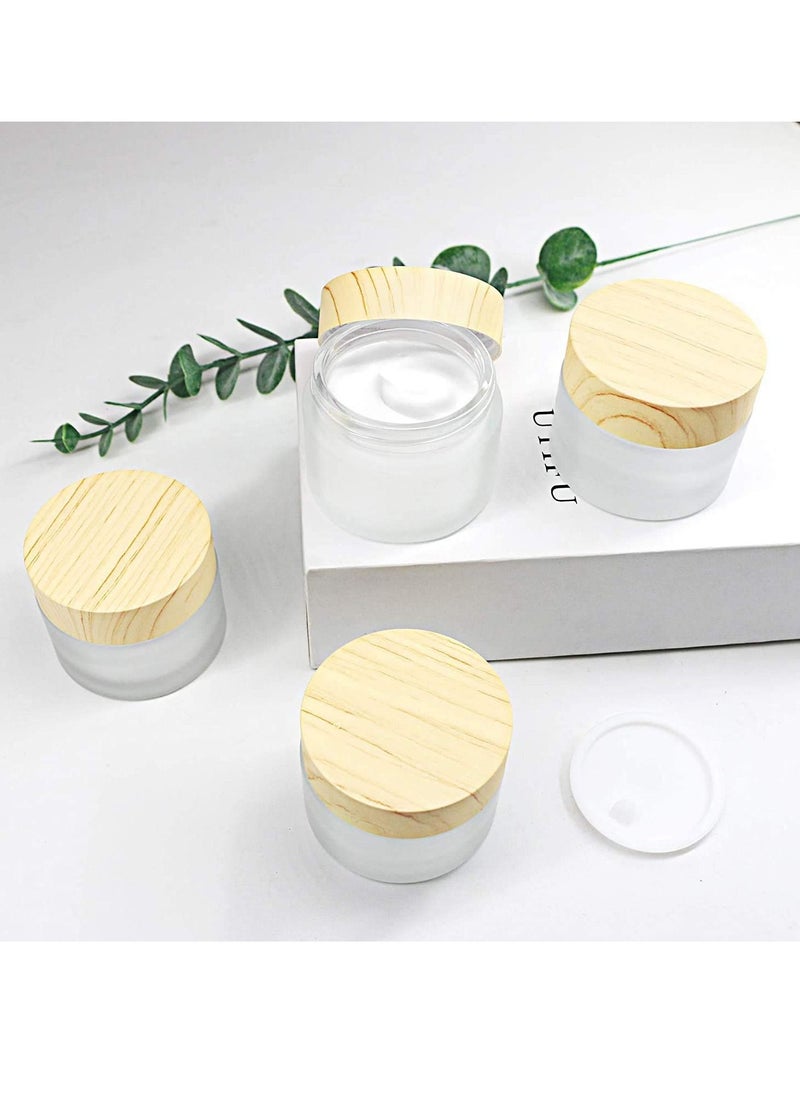 Y&D Glass Cosmetic Containers, Empty Sample Jars with Leakproof Lids Makeup Containers BPA Free Pot for Lotion, Cream, Used Travel Storage Beauty Products or Others (4 Pack)  - Image 1