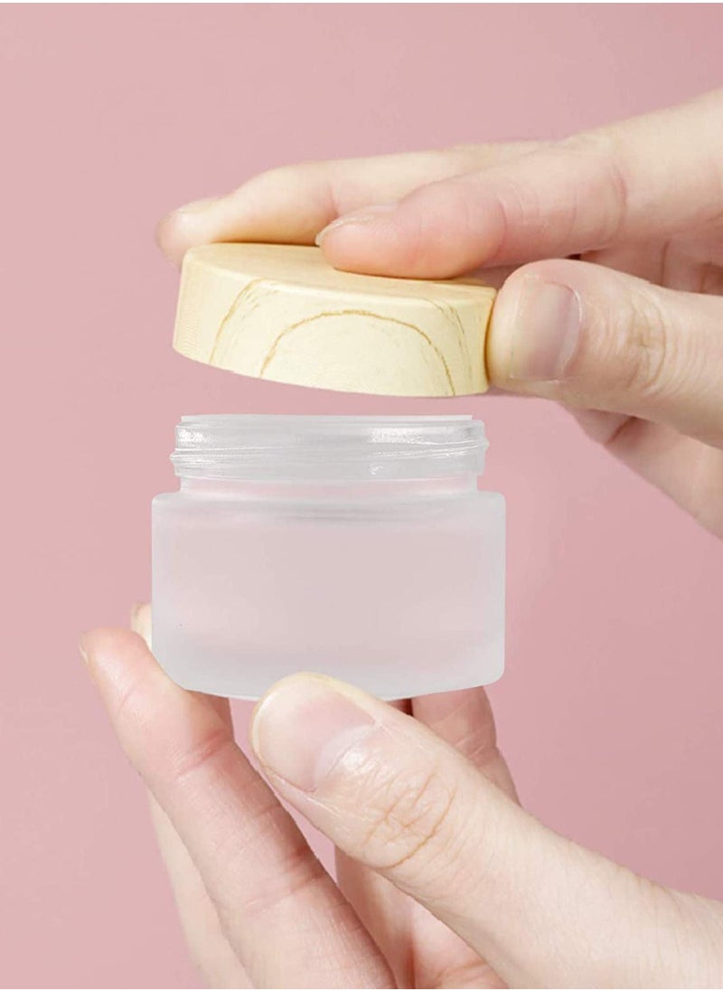 Y&D Glass Cosmetic Containers, Empty Sample Jars with Leakproof Lids Makeup Containers BPA Free Pot for Lotion, Cream, Used Travel Storage Beauty Products or Others (4 Pack)  - Image 5