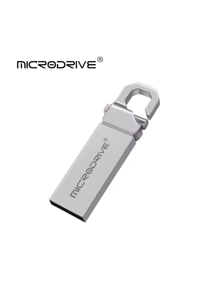 مايكرو درايف ذاكرة فلاش مساحة 128 جيجابايت اللون فضي - Image 1