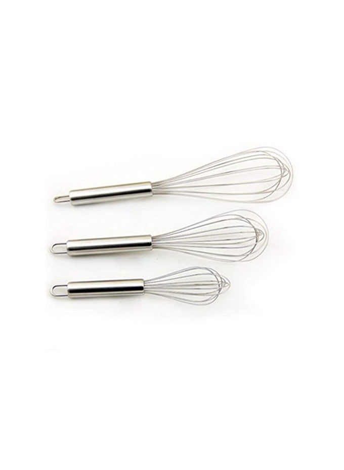 erorex Handy 8/10/12inches Stainless Steel Balloon Wire Whisk Egg Beater Mixer Utensil Kitchen Cooking Gadget Baking Tool Supply 12 Inches - Image 1