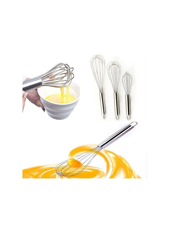 erorex Handy 8/10/12inches Stainless Steel Balloon Wire Whisk Egg Beater Mixer Utensil Kitchen Cooking Gadget Baking Tool Supply 12 Inches - Image 3
