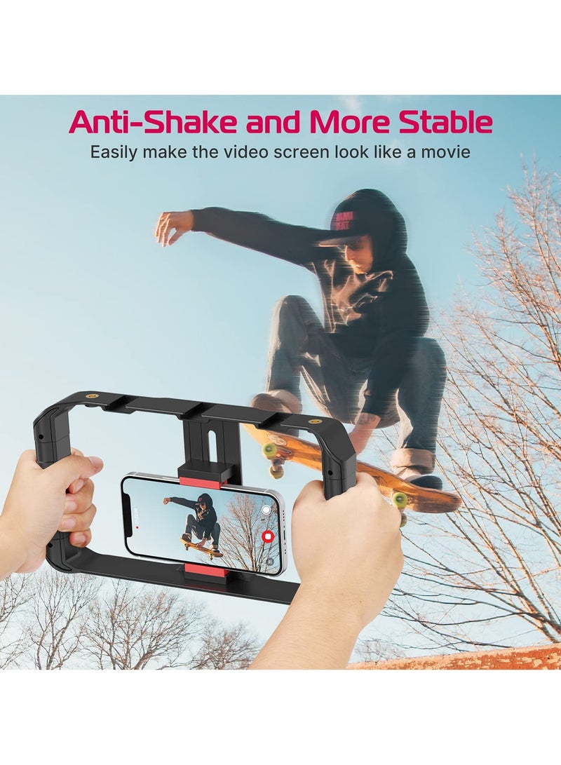 ULANZI U Rig Pro Smartphone Video Rig, Filmmaking Vlogging Case, Phone Video Stabilizer Grip Tripod Mount for Videomaker Film-Maker Video-grapher with Cold Shoe Mount for iPhone Samsung and More - Image 2
