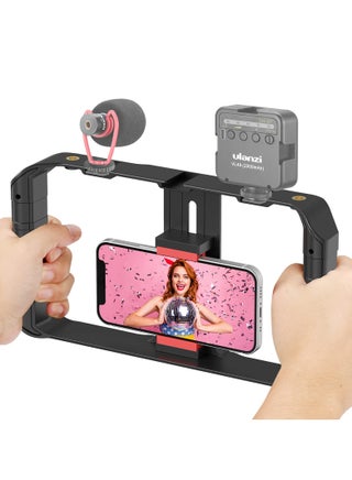 ULANZI U Rig Pro حامل فيديو ذكي للهواتف الذكية، حقيبة تدوين الفيديو، حامل ثلاثي القوائم لمثبت الفيديو للهاتف لصانع الفيديو، صانع أفلام الفيديو مع حامل الحذاء البارد لهاتف آيفون سامسونج والمزيد - view 5
