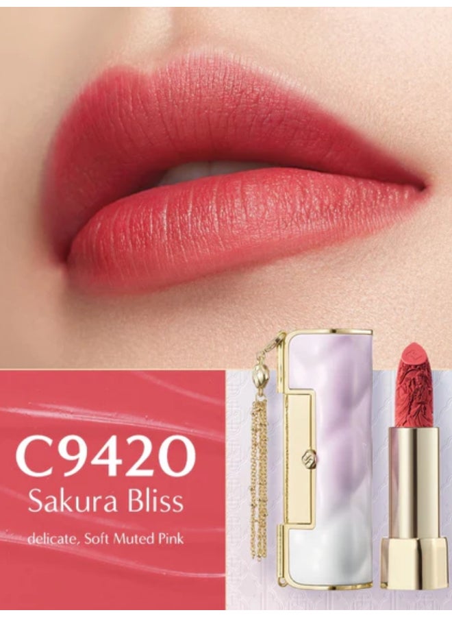 Florasis Blooming Rouge Soft Matte Love Lock Lipstick | C9420 Sakura Bliss | 3.8 grams - Image 2