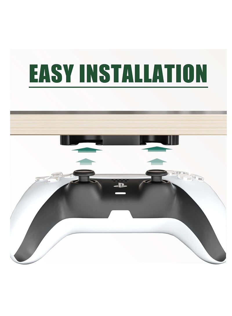 Excefore Pcs Controller Desk Mount Fit for PS5 PS4 Controller, Holder Storage Rack, No Drilling Stick Under Stand Hanger Gaming Controllers Table Organize - Image 3