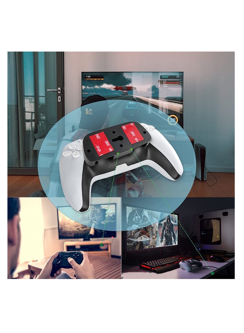 Excefore Pcs Controller Desk Mount Fit for PS5 PS4 Controller, Holder Storage Rack, No Drilling Stick Under Stand Hanger Gaming Controllers Table Organize - Image 2