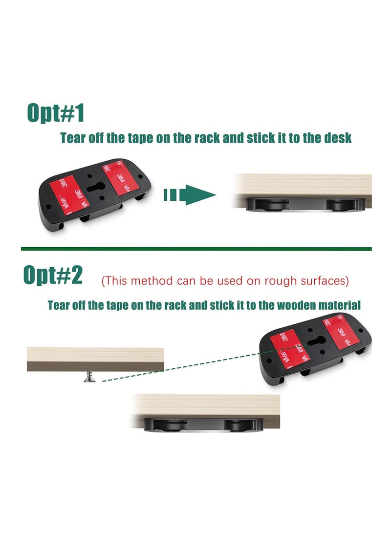 Excefore Pcs Controller Desk Mount Fit for PS5 PS4 Controller, Holder Storage Rack, No Drilling Stick Under Stand Hanger Gaming Controllers Table Organize - Image 5