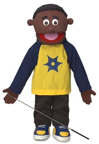 Silly Puppets 25 Jordan Black Boy Full Body Ventriloquist Style Puppet - Image 1