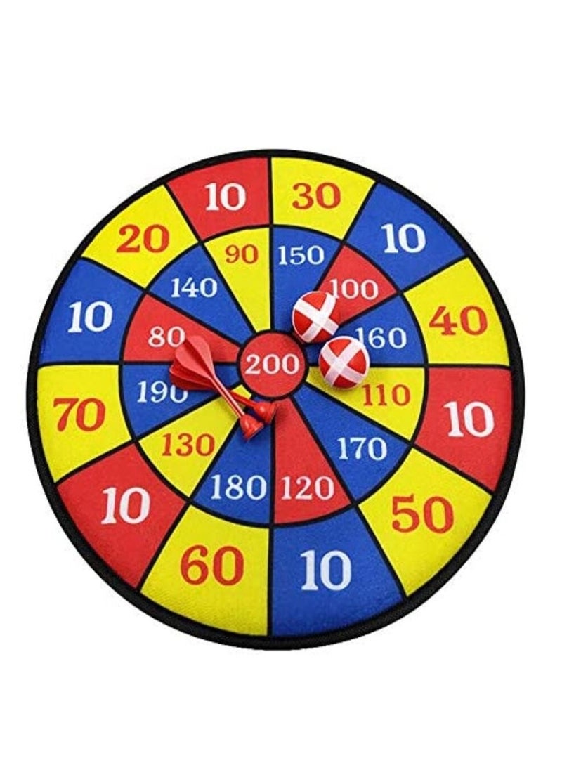 BELLSBERRY - Velcro Dart Board - Foldable Indoor Outdoor Game 28cm Board with 2 Darts and 2 Sticky Balls - Image 1