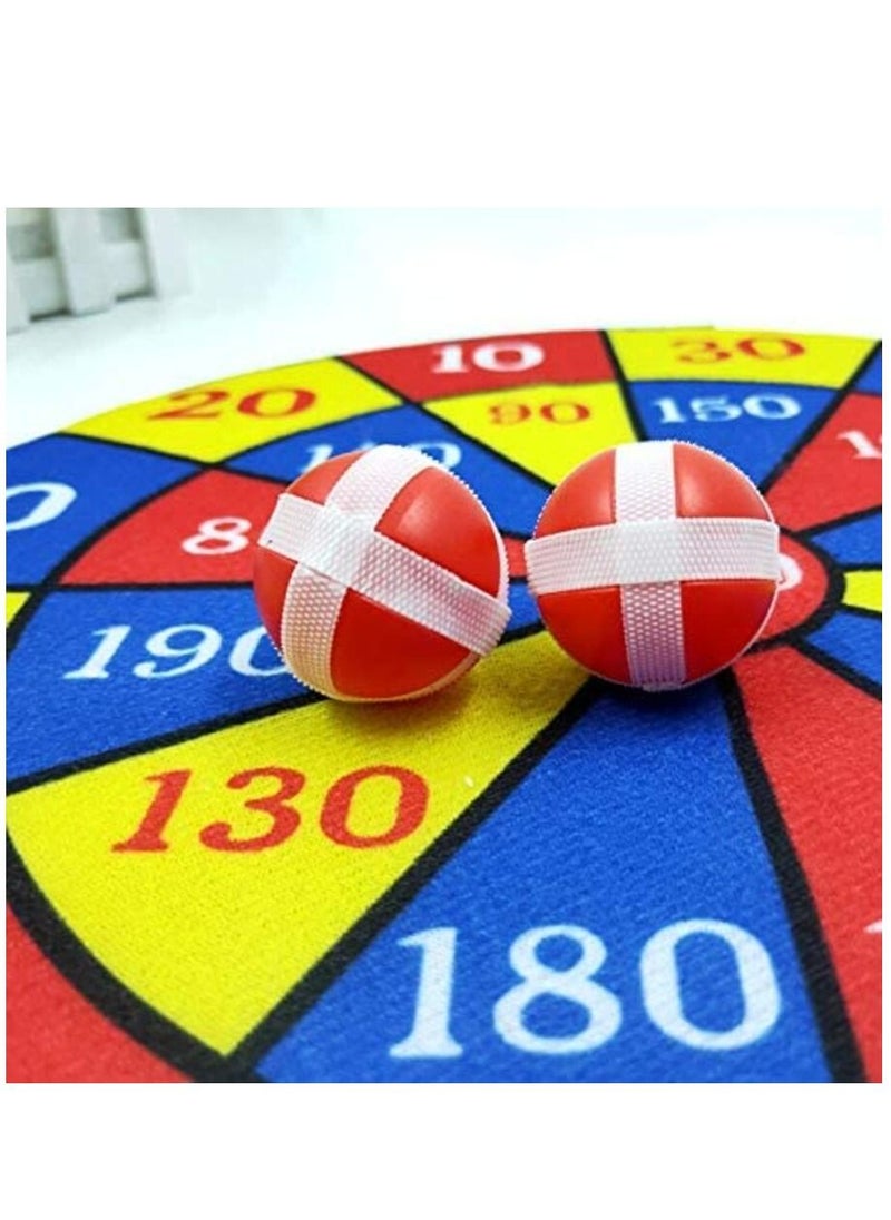 BELLSBERRY - Velcro Dart Board - Foldable Indoor Outdoor Game 28cm Board with 2 Darts and 2 Sticky Balls - Image 1