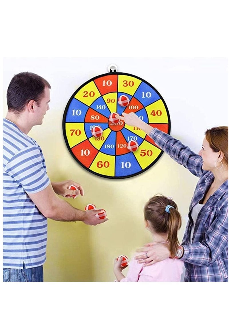 BELLSBERRY - Velcro Dart Board - Foldable Indoor Outdoor Game 28cm Board with 2 Darts and 2 Sticky Balls - Image 1