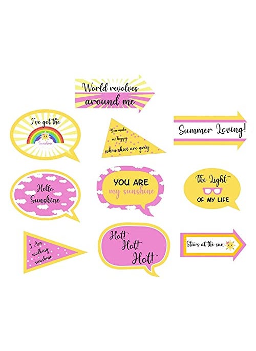 Theme My Party - Theme My Party Birthday Decoration Party Supplies for Birthday Girls (You are My Sunshine - Props Pack of 10) - Image 1