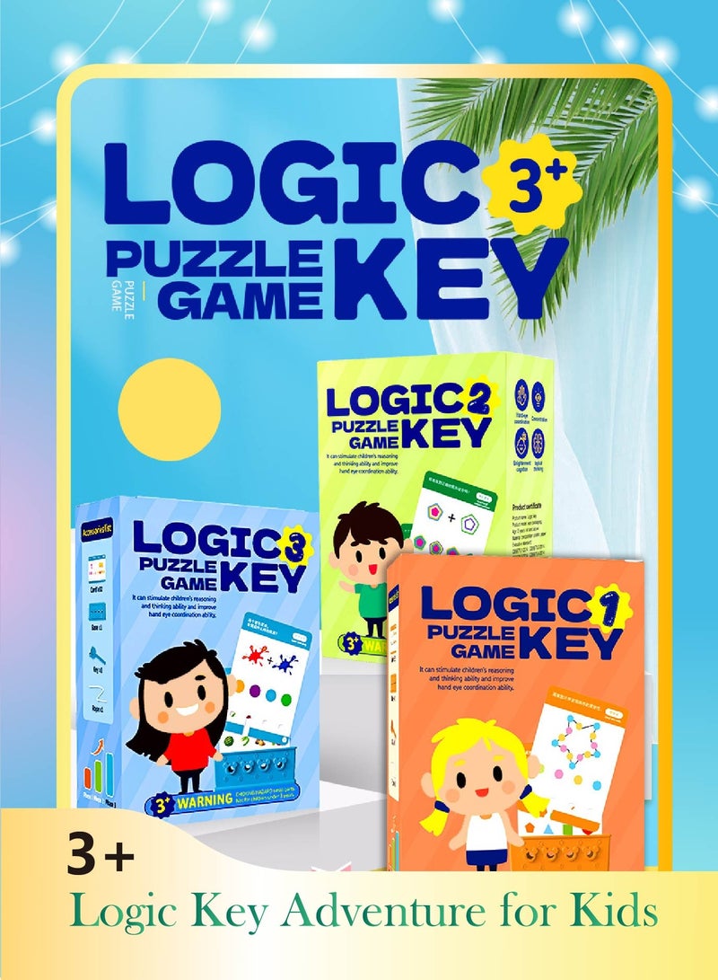 Logic Key Adventure for Kids 3+ | 192 Brain-Boosting Puzzles | Safe & Fun | Trains Focus & Logic Skills | Eid Gift Ready - Image 1