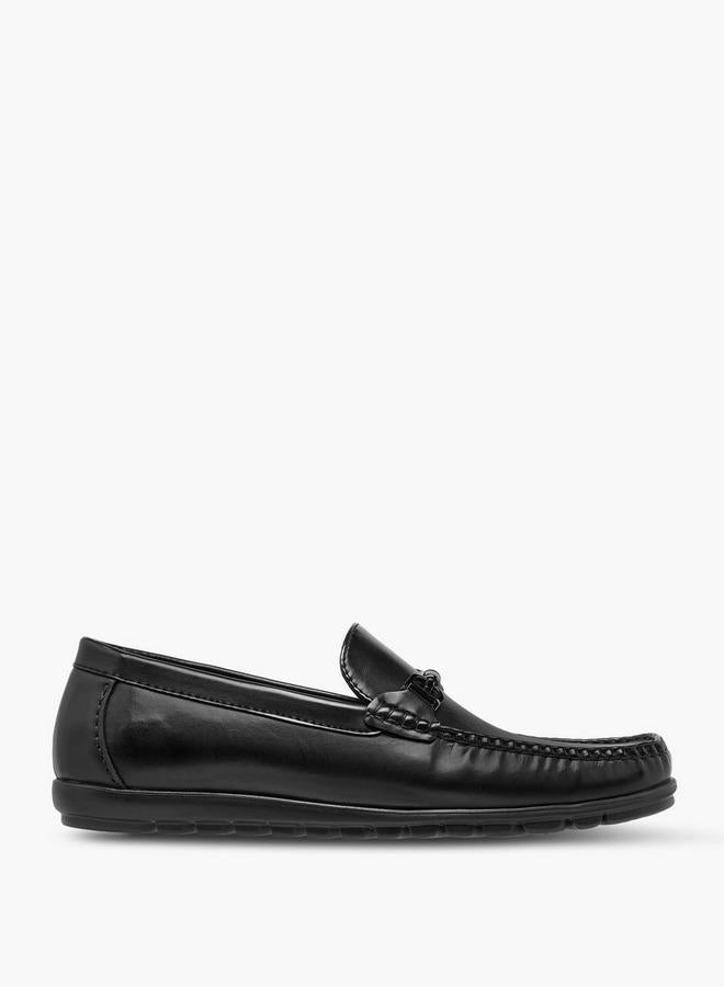 DUCHINI Men Metal Accent Slip-On Loafers - Image 1