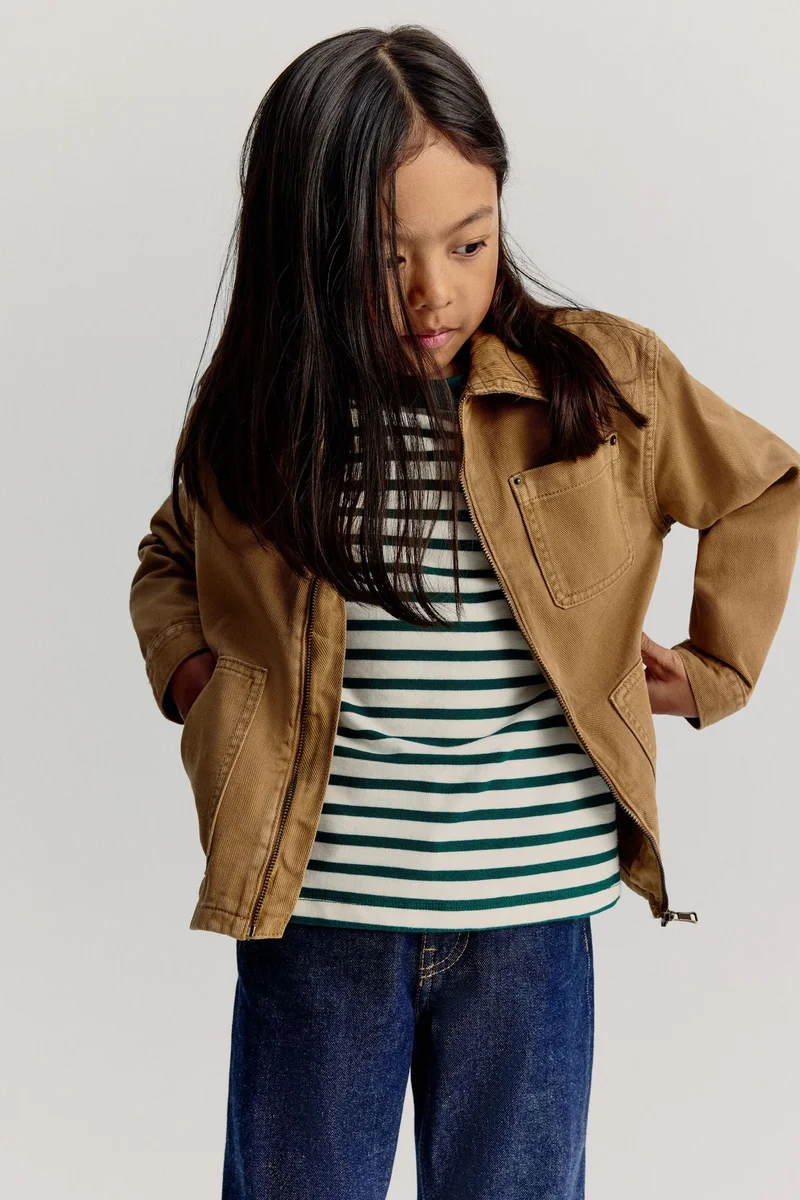 H&M Corduroy-collar cotton overshirt