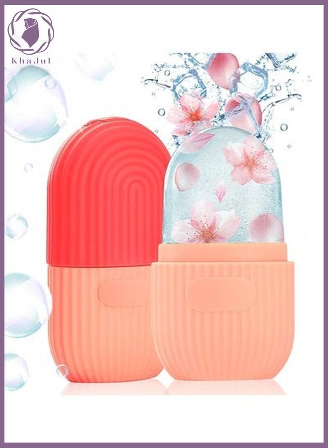 Captaintech Roller for Face, Beauty Facial Massage, Glow Cube for Face, Skin Care Tools for Eye Wrinkles, Ainkcne Puffiness Relief (Pink) - Image 1