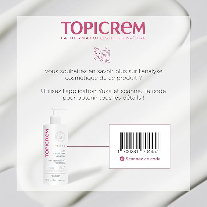 Topicrem حليب مولا الموحد المضيء المرطب الفائق 500 مل