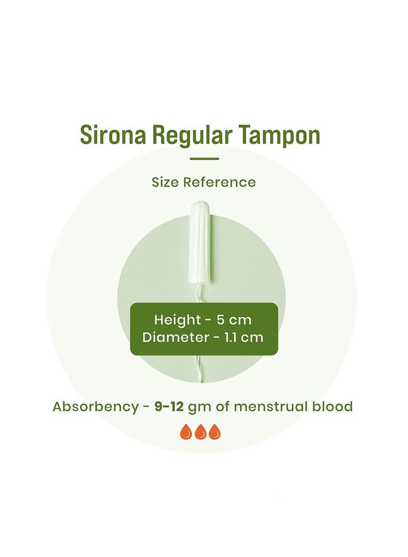 Sirona Organic Cotton Regular Flow Tampons 18 Pieces Pack - Image 5