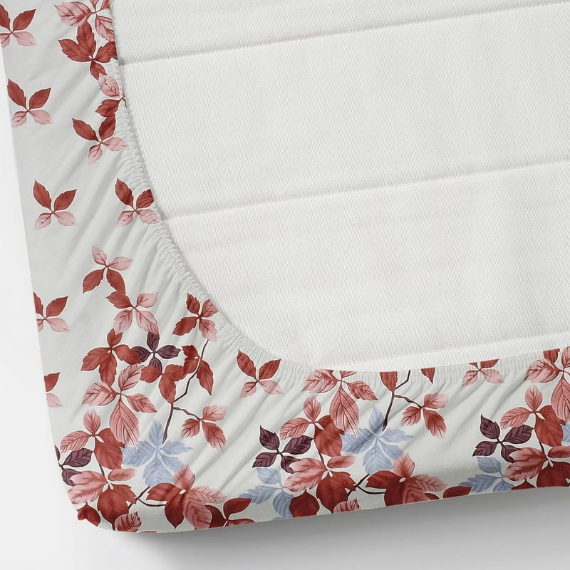 VOMZER 320 TC Cotton Feel All Around Elastic Fitted Bedsheets King Size Premium Fitted Bedsheets King Size for Double Bed with 2 Pillow Covers Size 78 x 72 Rust - Image 3